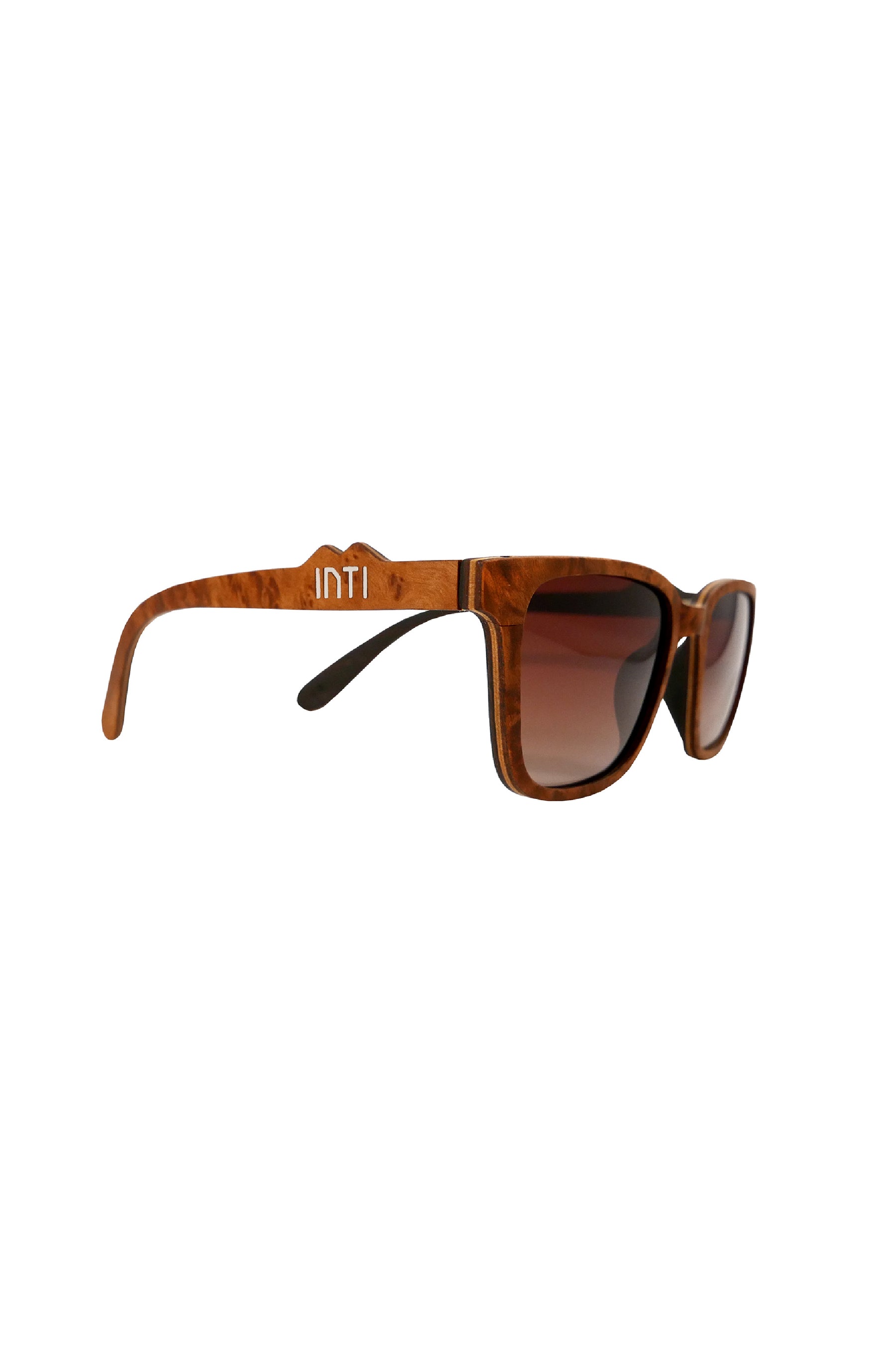 Rectangle Canelo Wood Sunglasses - INTI