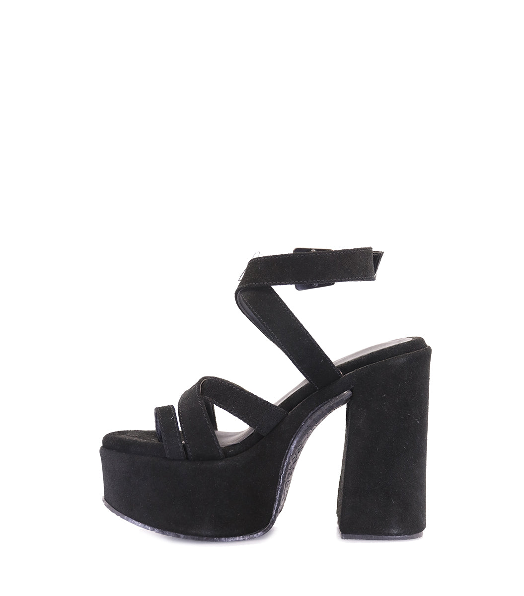 Stylish Black Suede Platforms Ross
