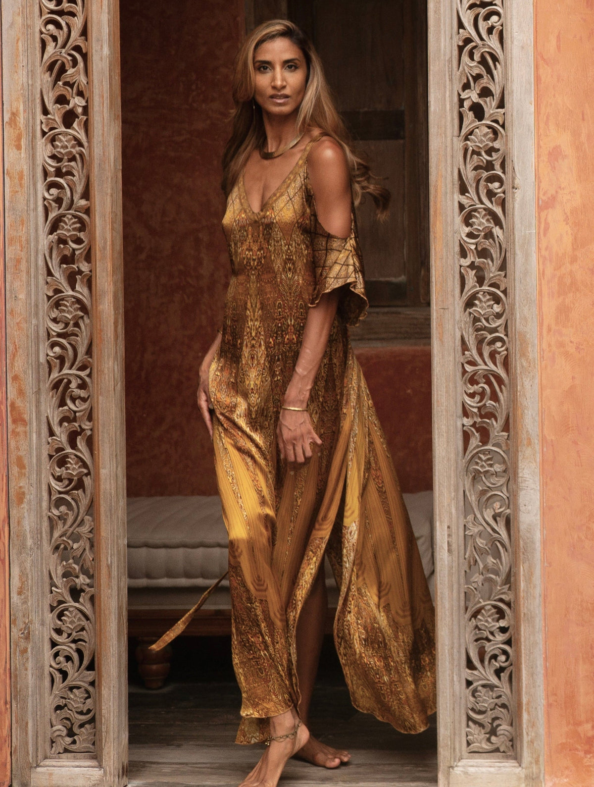 Queen Lakshmi - Open Wing Silk Dress