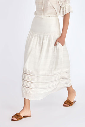 Luanda High-Waist Midi Skirt