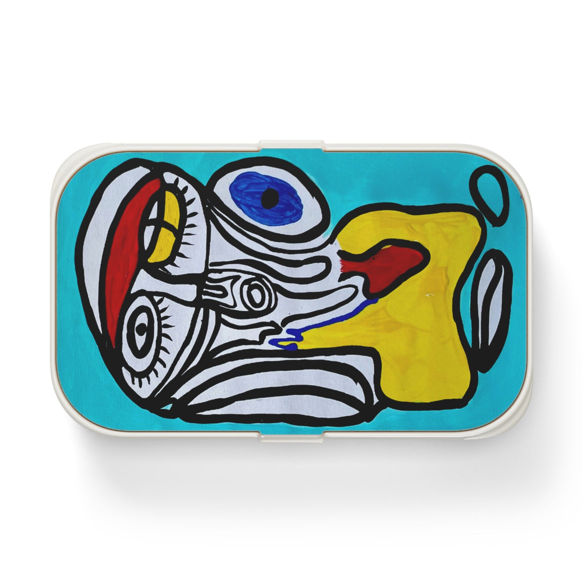 Artistic Bento Lunch Box, Creative Lunch Container, Unique Food Storage, Colorful Meal Prep Box, Gift for Kids and Adults