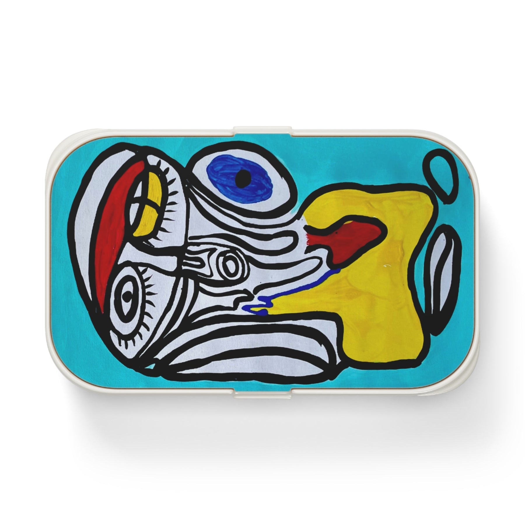 Artistic Bento Lunch Box, Creative Lunch Container, Unique Food Storage, Colorful Meal Prep Box, Gift for Kids and Adults