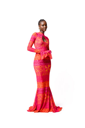 ANU PINK MERMAID MAXI DRESS