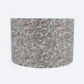 Floral Block Printed Fabric Pure Linen Lampshade – Qudrat