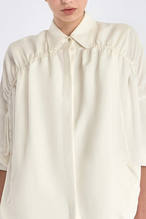 Ailani Linen Blend Jacket | Off White