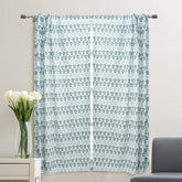 Traditional Viscose Colored Linen Ring Curtain - Surajmukhi