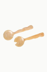 Resin Salad Server-peach  (set Of 2), 12.40 X 3.93 Inches