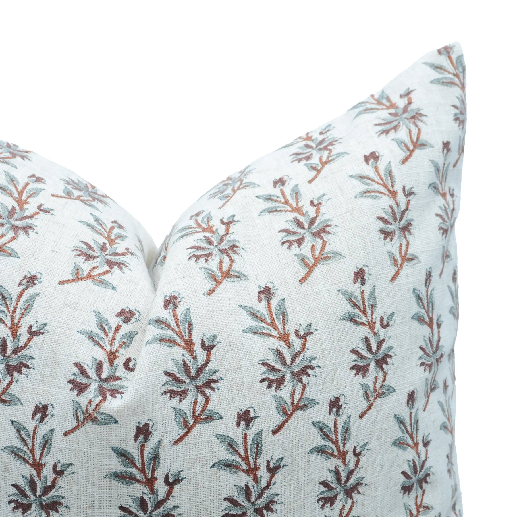 Handmade Indian Block Print Viscose Linen Cushion Cover - Deepika