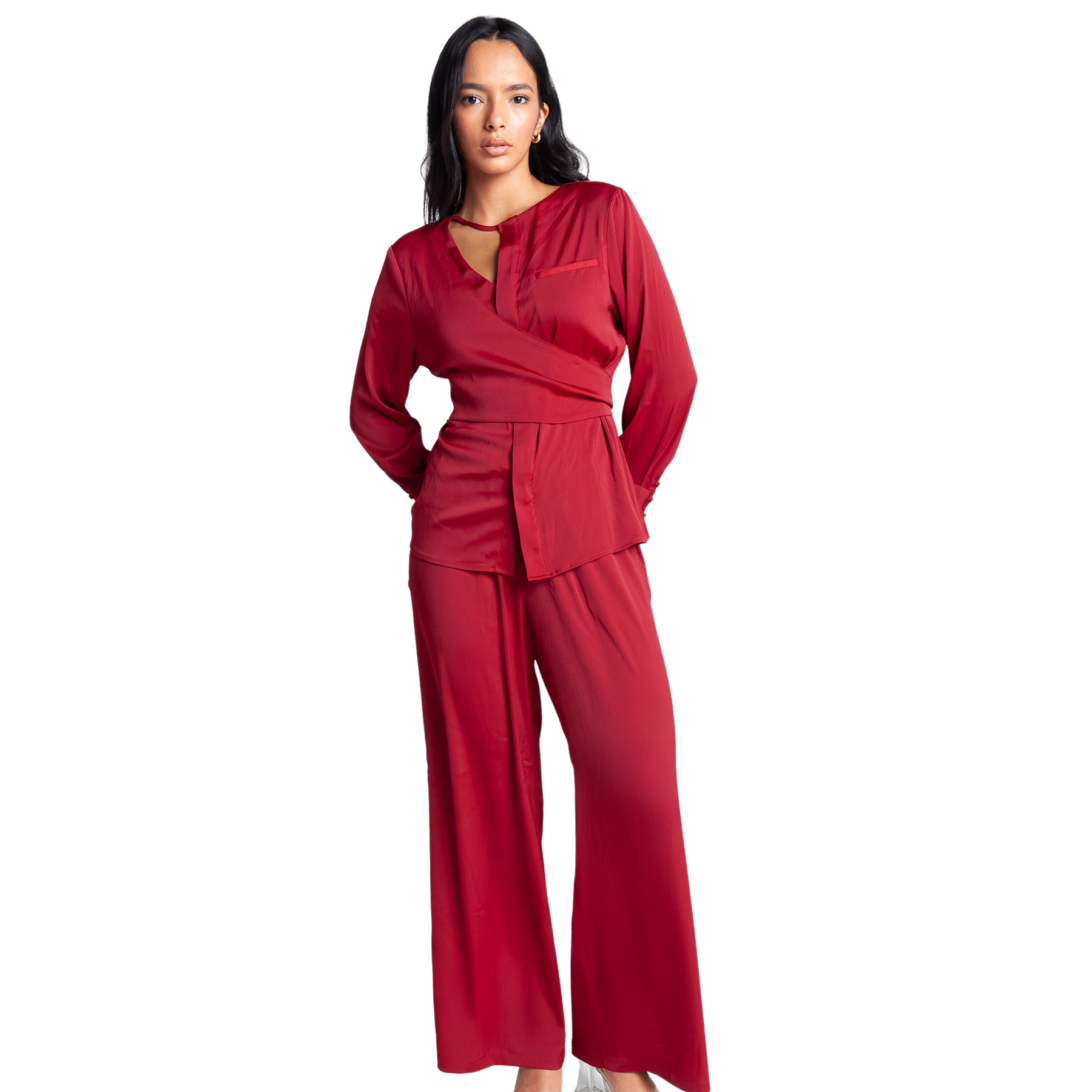 Long Sleeve Wrap Top