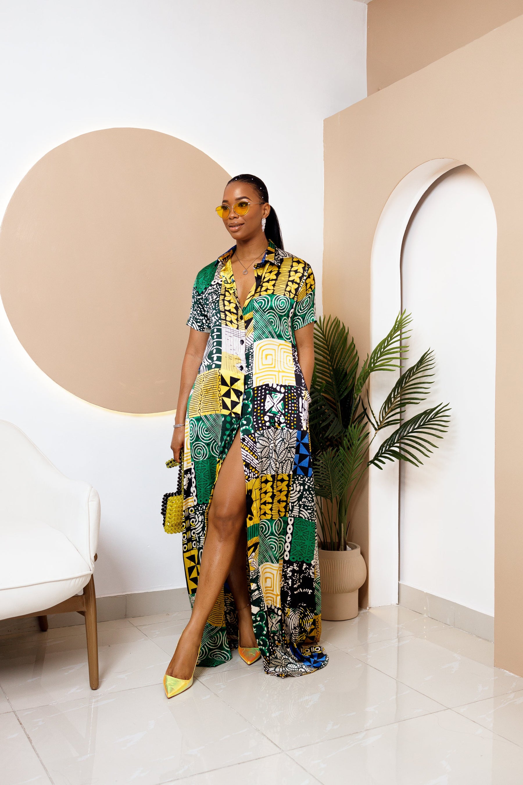 Nwada Silk Ankara Kaftan