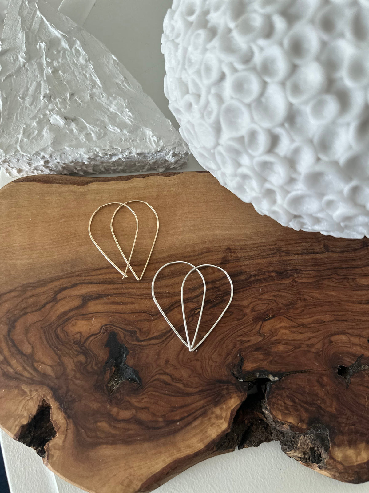 Lena Sculpted Hammered Earrings