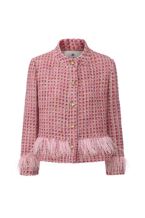 Peace Feather Blazer Pink