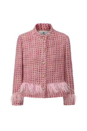 Peace Feather Blazer Pink