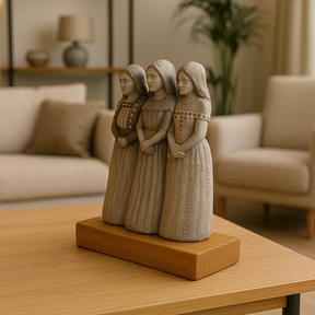 Selk’nam Women Sculpture — Hand-crafted Ceramic Figurine