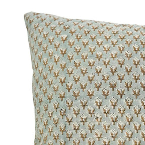 Artfully Hand Block Printed Viscose Linen Pillow Cover- Mogra