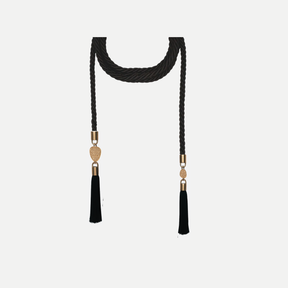 Silk Tassel  Belt with Charms