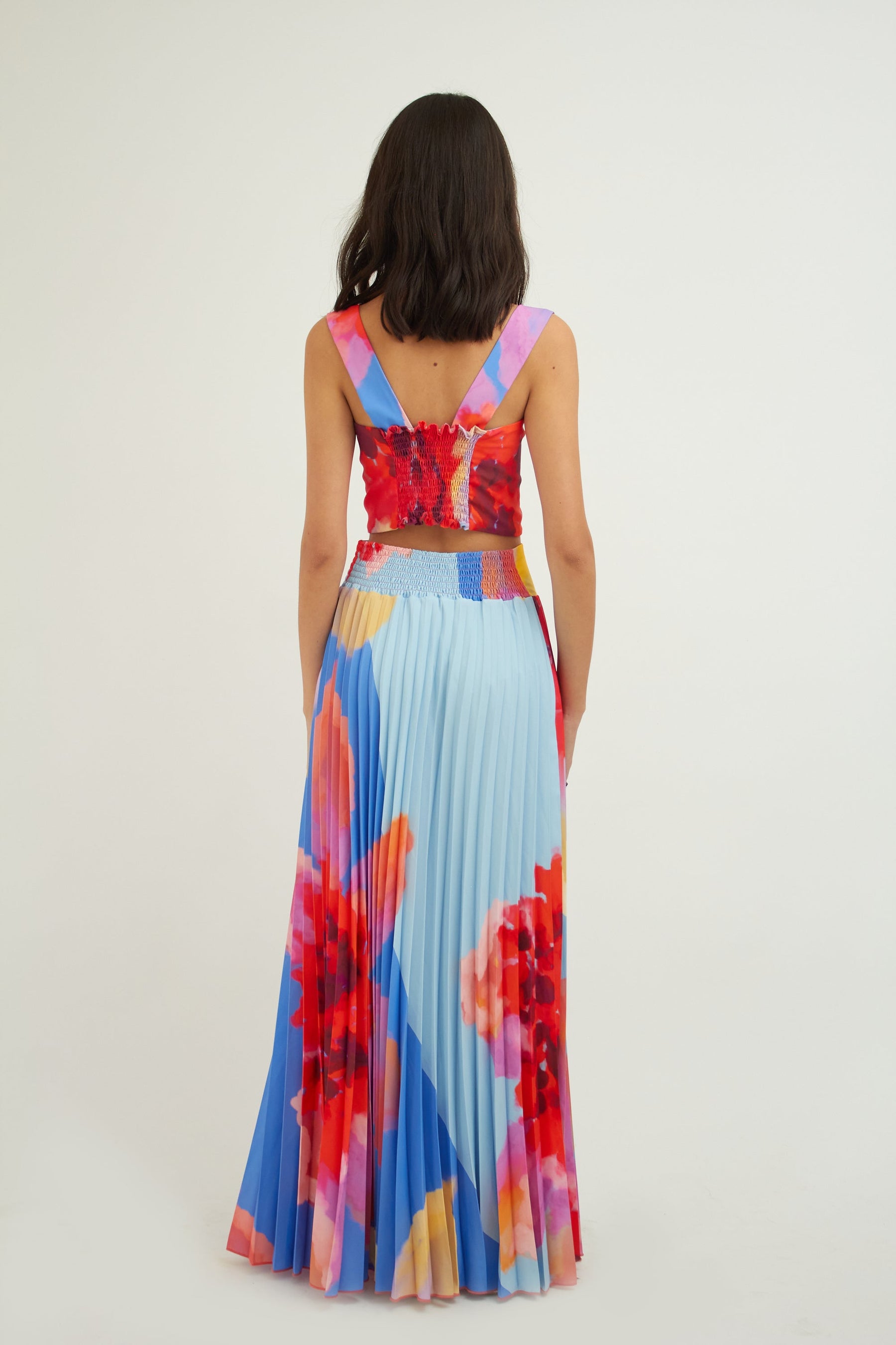 Free Pleated Rhythm of Colors Skirt