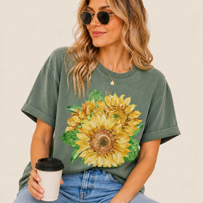 Vintage Sunflower Garden Graphic Tee
