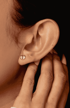 Mother Of Pearl Cross Dome Stud Earrings
