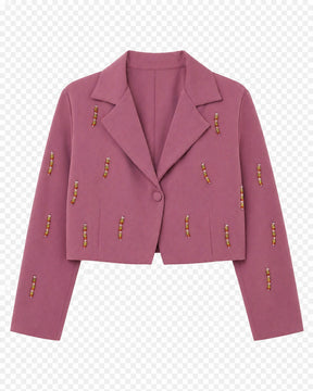 Lara Beaded Oversized Blazer