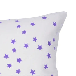 Sparkle Handmade Block Print Thick Cotton White Cushion Cover - Star