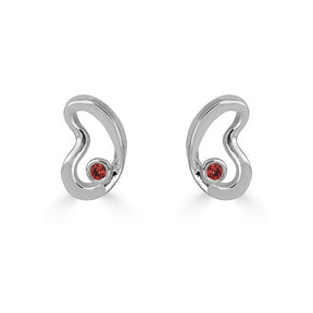 Sahab Birthstone Studs in Silver