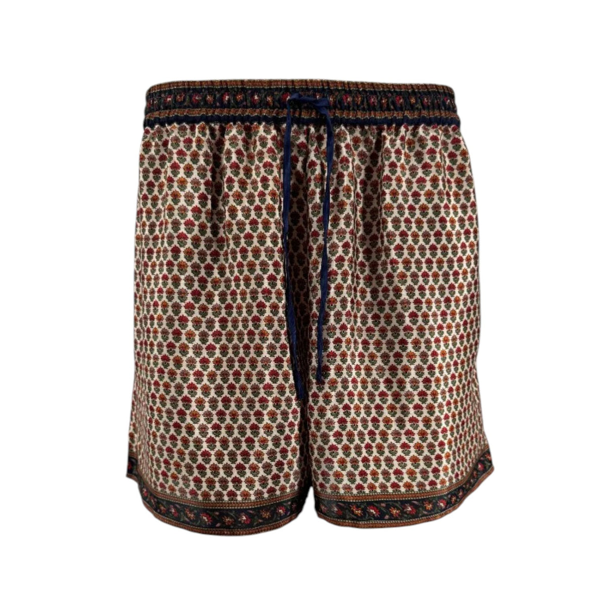Embossed Botanic Crepe Shorts - Copper