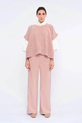 Chelsea Openwork Alpaca Poncho