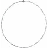 7 1/4 CT Lab-Grown Diamond Line 16" Necklace in 14K Gold