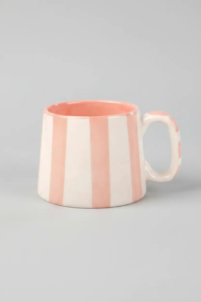 Ceramic Striped Coffee Cup Set - 220ml