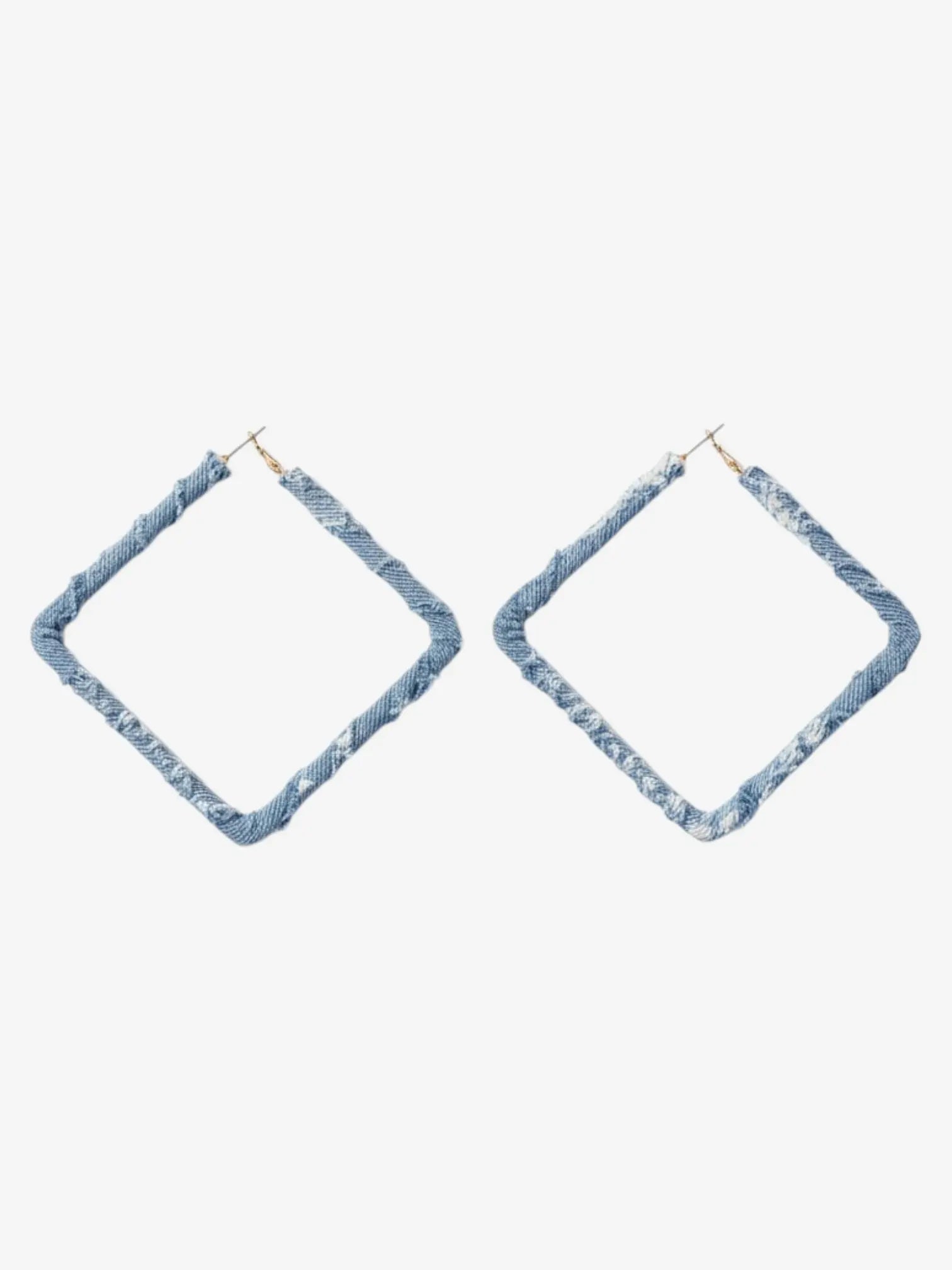 Denim Goddess Square Earrings