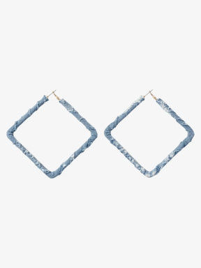 Denim Goddess Square Earrings
