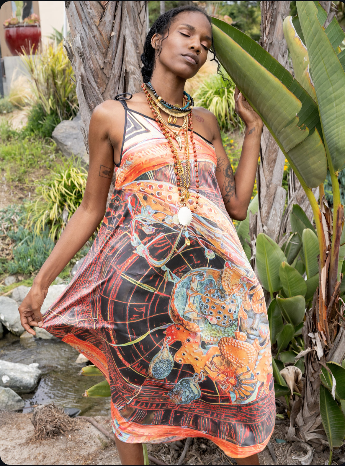 Orire Afrofuturism Halter Dress