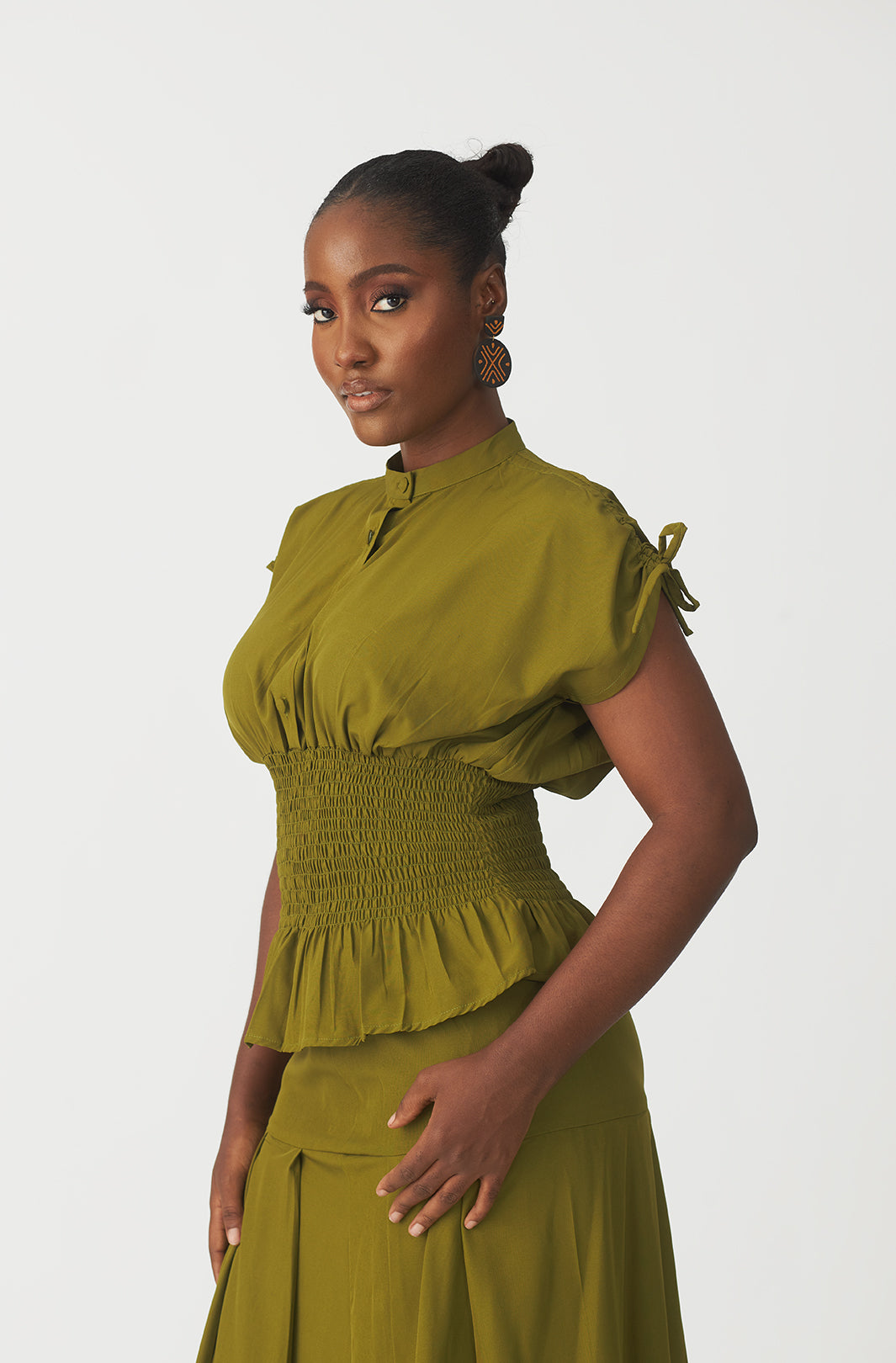 Oriri smocked blouse