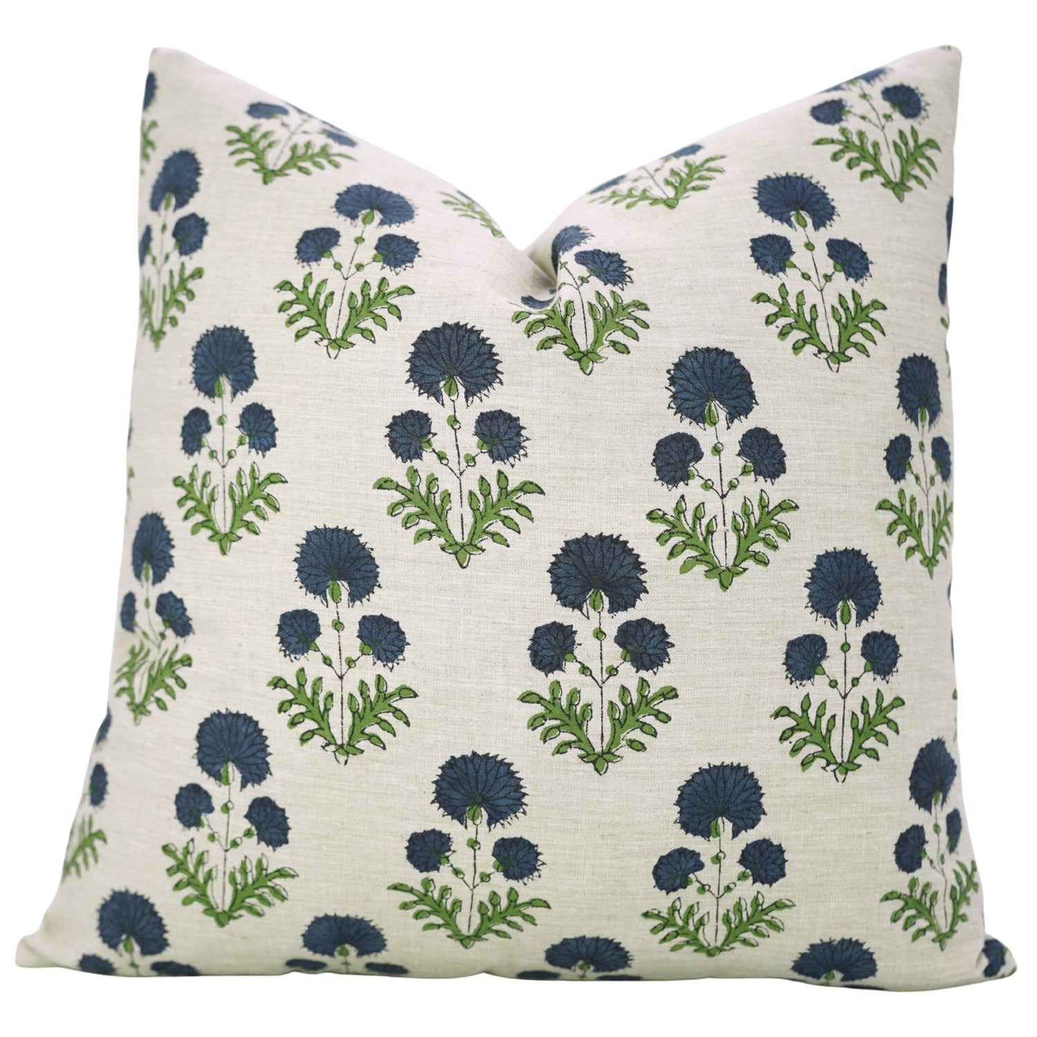Handcrafted Boho Block Printed Linen Blend Pillow Cover for Farmhouse - Rishi