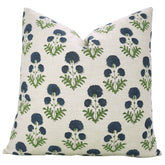 Handcrafted Boho Block Printed Linen Blend Pillow Cover for Farmhouse - Rishi