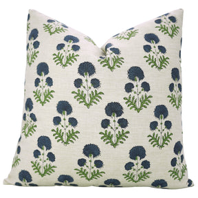 Handcrafted Boho Block Printed Linen Blend Pillow Cover for Farmhouse - Rishi