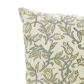 Unique Block Print Linen Blend Pillow Cover- Kamal Dutta