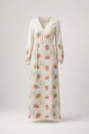 Maroa Linen-blend Printed Maxi Dress