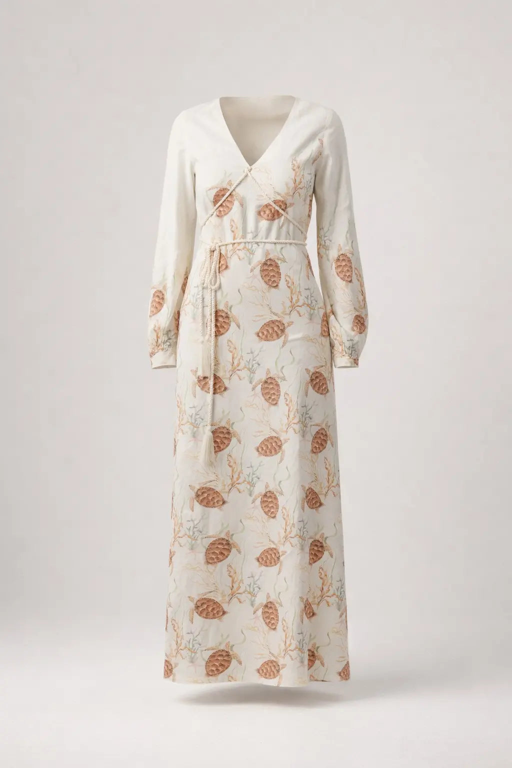 Maroa Linen-blend Printed Maxi Dress
