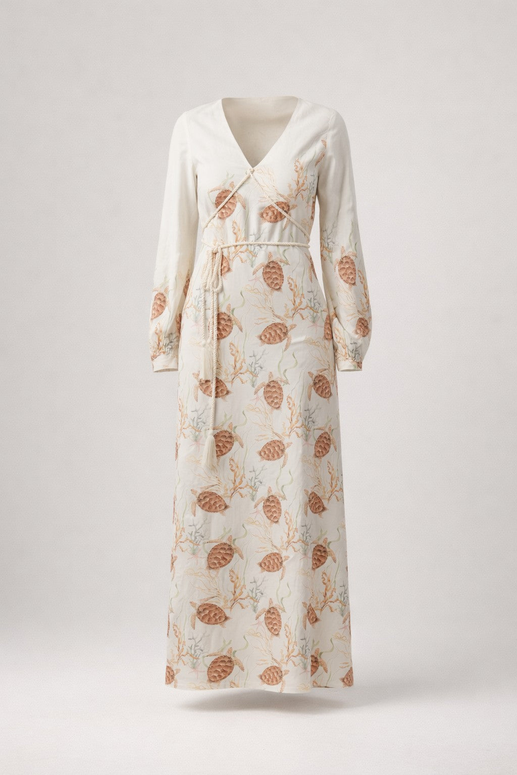 Maroa Linen-blend Printed Maxi Dress
