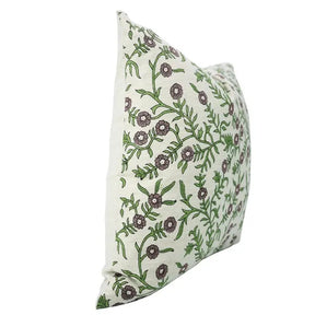 Decorative Block Printed Linen Blend Pillow Cover -  Shehjan