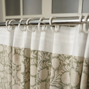 Natural Print Viscose Linen Ring Curtain - Rajat