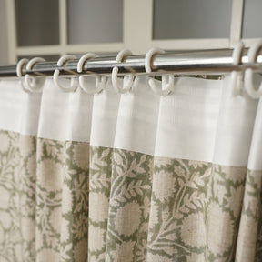 Natural Print Viscose Linen Ring Curtain - Rajat