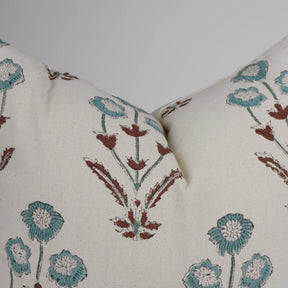 Duck Canvas Hand Block Print Living Cushion Cover - Amitabh