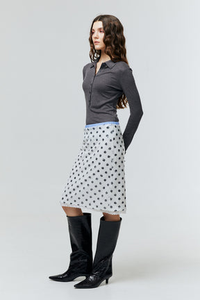 CELESTE SEQUIN DOT SKIRT