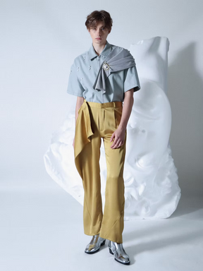 Ornamented Jean Zip Short Shirt