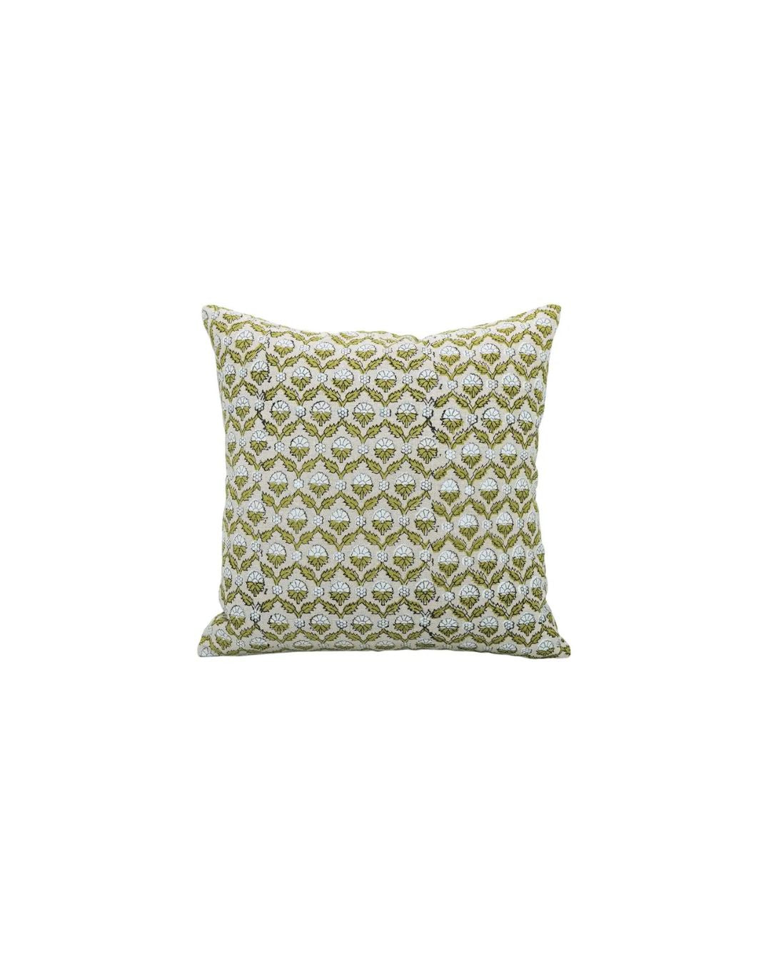 Decorative Handmade Block Print Boho Pure Linen Pillow Cover- Shehnaz