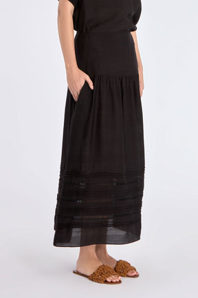 Luanda High-Waist Midi Skirt