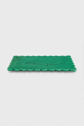 Resin Scallop Rectangular Cheese Board - 14 Inches